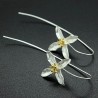 Silver flower with four leaves - earringsEarrings