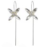 Silver flower with four leaves - earringsEarrings