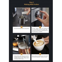 BioloMix - kaffebryggare - för espresso / cappuccino / latte / mocka - med mjölkskummare - 20 Bar