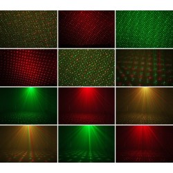 Rörliga statiska färgglada prickar / stjärnor - Jullaserljus - projektor - vattentät
