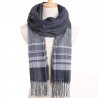 Luxury men's plaid scarf - with tasselsScarves
