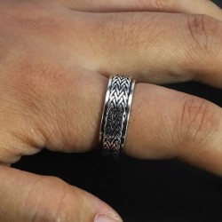 925 Sterling silver - roterbar ring - spinner design