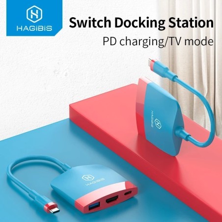 HDMI TV-kontakt för Nintendo Switch - dockningsstation - USB C - 4K
