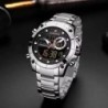 NAVIFORCE 9163 Men's Electronic Quartz Watch Luminous Calendar Casual Sports Waterproof Stainless Steel Strap Watches for Men...
