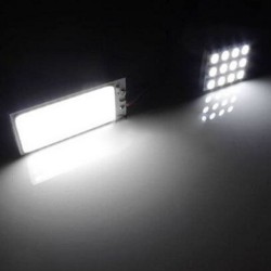 Xenon HID white - 36 COB LED light - bulb - car interior panel lamp - 12V 5500K 6000K - 2 piecesXenon