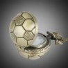 Soccer Ball Shape Bronze Round Vintage Quartz Movement Pocket Watch With Chain Necklace Jewelry Gifts