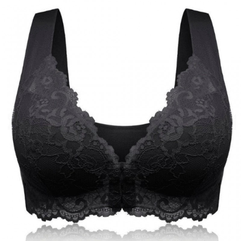 Sexy lace bra - wire-free - push-up - with adjustable front buckleLingerie Sexy lace bra - wire-free - push-up - with adjustable front buckleLingerie
