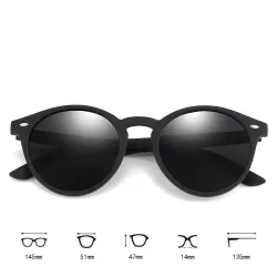 Vintage round polarized sunglasses for men and women – UV400 designer eyewear for driving and travelSunglasses
