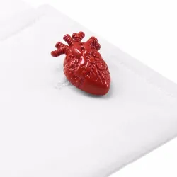 copy of Trendiga manschettknappar med ett rött hjärta