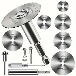 10PCS HSS Cutting Saw Blades 1/4" Hex Shank, DIY Rotary Cutting Discs for Metal Wood Plastic, Durable Tool Accessories
