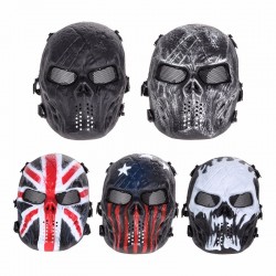 Utomhus Airsoft Paintball Protective Full Face Skull Mask