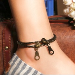 Double-deck zipper - retro anklet
