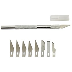 9 blad - träristning - matskärning - hantverk - graverande kniv - skalpell - skärverktyg
