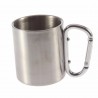 Rostfritt stål camping kopp - mugg - aluminiumkarbiner - 180 ml