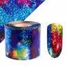Gradient stjärnhimlen - blå holografisk papper - folie nagel - konstklistermärke - 1m