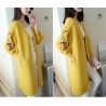 Long Loose Embroidery Knitted Sweater Cardigan