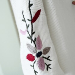 Long Loose Embroidery Knitted Sweater CardiganWomen's fashion