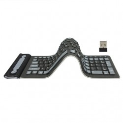 Flexibel silikon - vikbar - trådlös - 107-nycklar tangentbord - Ryska - Qwerty