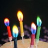 Färgglad flamma - ljus för en födelsedagstårta 6 bitar
