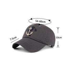 Baseball cap med ankar - bomull - justerbar - unisex