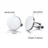 Stylish Round Stainless Steel Cufflinks