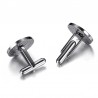Stylish Round Stainless Steel Cufflinks