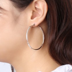 Gold & Silver Round Hoops örhängen 2 par