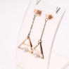 Triangle Pearl Drop Earrings