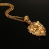 Lion huvud hängande gyllene halsband