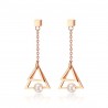 Triangle Pearl Drop Earrings