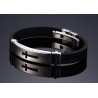 Silicone Stainless Steel Buckle Armband