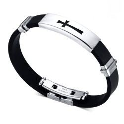 Silicone Stainless Steel Buckle Armband