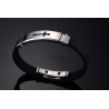 Silicone Stainless Steel Buckle Armband