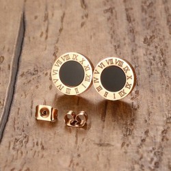 Romerska siffror brev stud örhängen