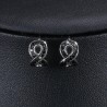 Black crystal infinity stud örhängen