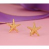 Gold starfish stud örhängen