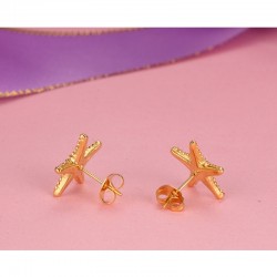Gold starfish stud örhängen