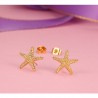 Gold starfish stud örhängen