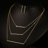 3 Layer Necklace & Earrings Smycken Set