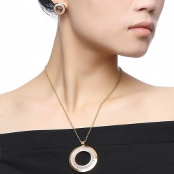 Rhinestone Gold Jewellery Set