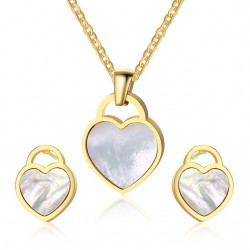 Heart Shape Necklace & Earrings Jewelry SetJewellery Sets