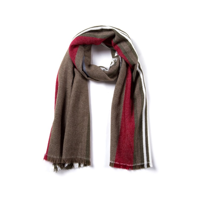 Striped Winter Scarf Soft Shawl