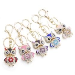 Crystal Owl Keychain Keyring