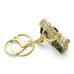 Crystal leopard handväska - keychain