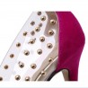 Transparent PVC Rivet Bow High Heel Pumps