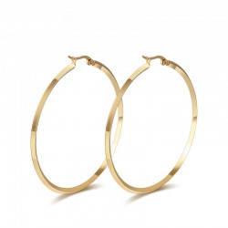 Gold & Silver Round Hoops örhängen 2 par