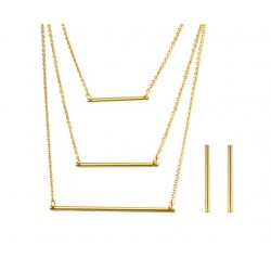 3 Layer Necklace & Earrings Smycken Set