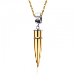 Bullet form pendant mäns halsband