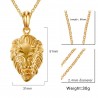Lion huvud hängande gyllene halsband
