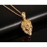 Lion huvud hängande gyllene halsband